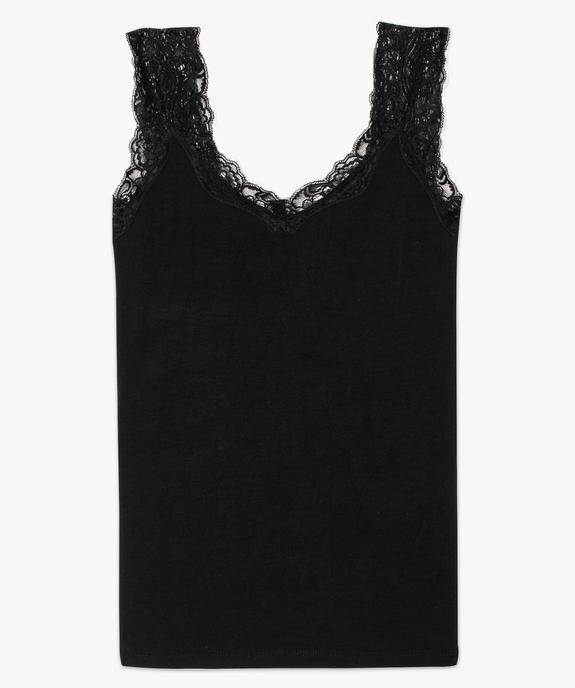 Débardeur femme avec larges bretelles en dentelle vue4 - GEMO(FEMME PAP) - GEMO