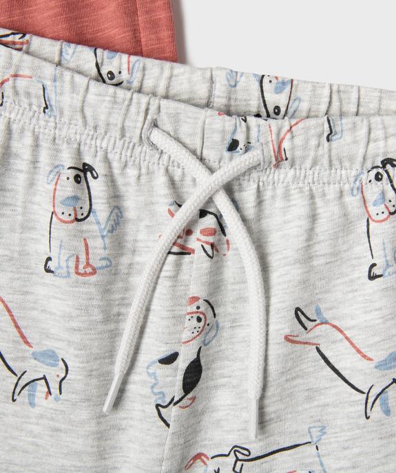 Short en coton avec taille ajustable bébé garçon (lot de 2) vue2 - GEMO(BB COUCHE) - GEMO