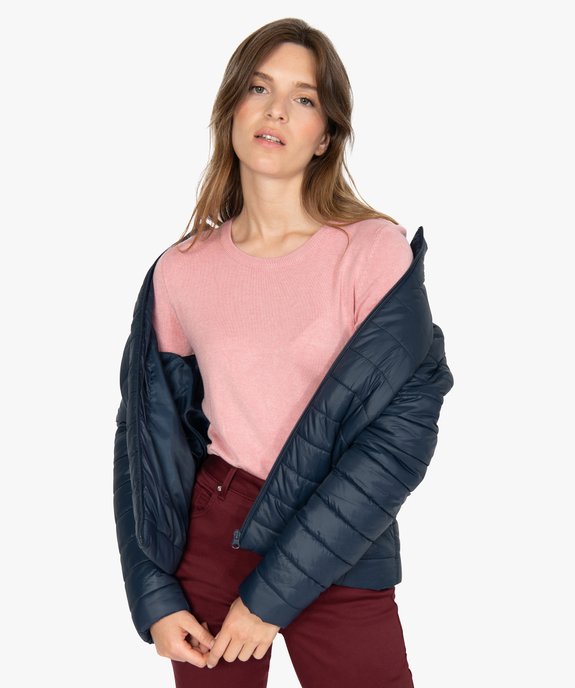 Blouson femme matelassé avec col montant vue1 - GEMO(FEMME PAP) - GEMO