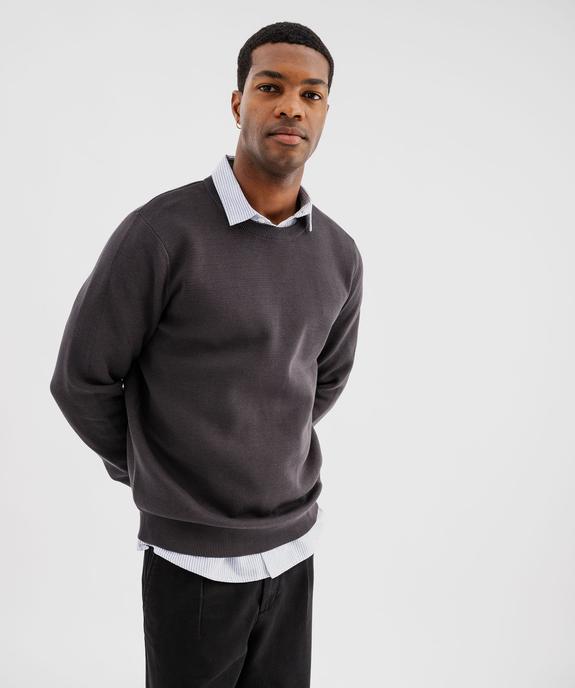 Pull en coton à col rond homme vue1 - GEMO (HOMME) - GEMO