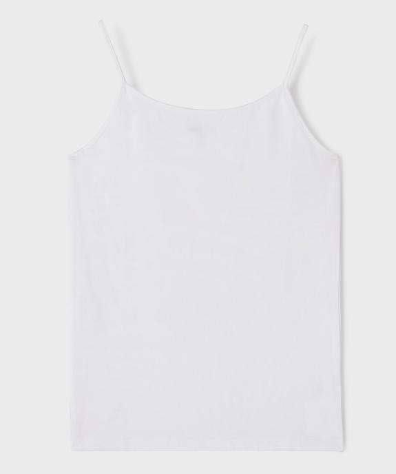 Débardeur à fines bretelles en coton stretch fille vue1 - GEMO 4G FILLE - GEMO