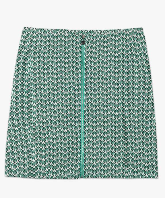 Jupe femme à motifs graphiques et fermeture zippée devant vue4 - GEMO(FEMME PAP) - GEMO