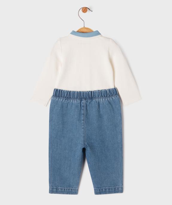 Ensemble 2 pièces jean et body bébé garçon - LuluCastagnette vue4 - LULU CASTAGNETT - GEMO