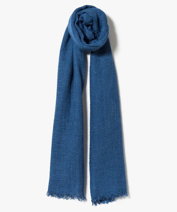 Foulard frangé effet froissé vue1 - GEMO (ACCESS) - GEMO