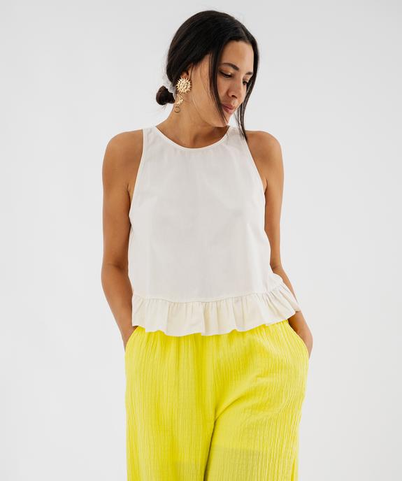 Blouse sans manches à basque et dos noué femme vue3 - GEMO(FEMME PAP) - GEMO