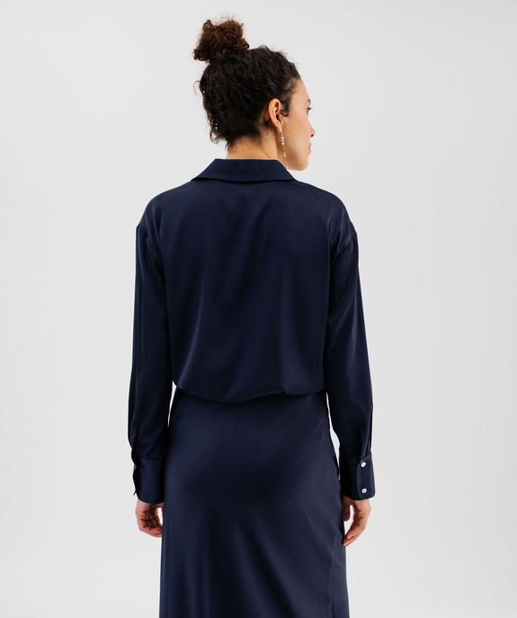 Chemise en satin femme vue3 - GEMO(FEMME PAP) - GEMO