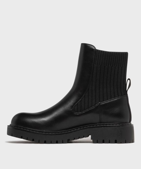 Boots femme à col chaussette avec semelle crantée  vue9 - 5 MILES - GEMO