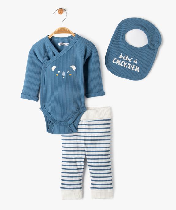 Ensemble naissance évolutif 3 pièces : body, legging et bavoir - GEMO(BB COUCHE) Ensemble naissance évolutif 3 pièces : body, legging et bavoir vue1 - GEMO(BB COUCHE) - GEMO