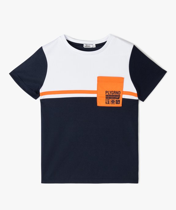 Tee-shirt garçon à manches courtes en mesh aéré vue2 - GEMO (ENFANT) - GEMO