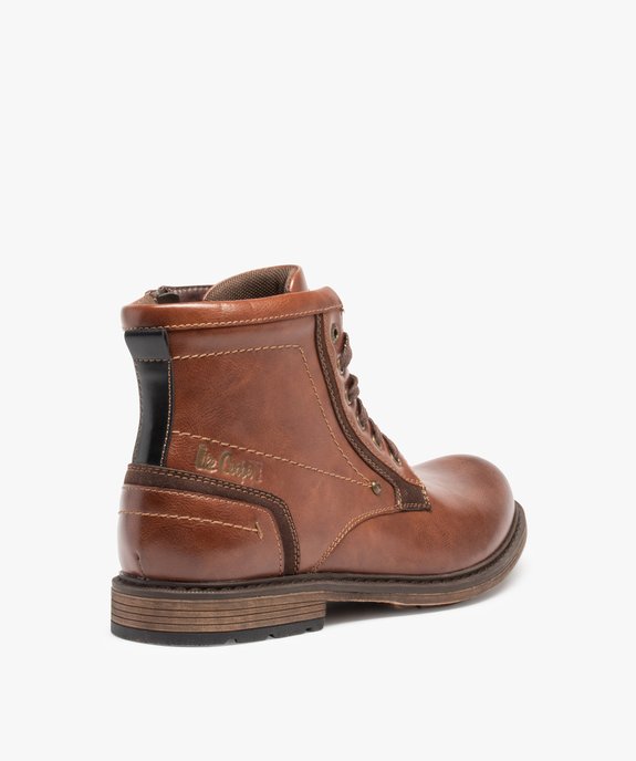 Boots homme unies à lacets fermeture zippée – Lee Cooper  vue4 - LEE COOPER - GEMO