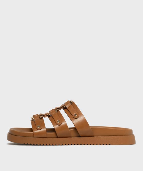 Mules à épaisse semelle inspiration spartiates femme - 5 Miles vue3 - 5 MILES - GEMO