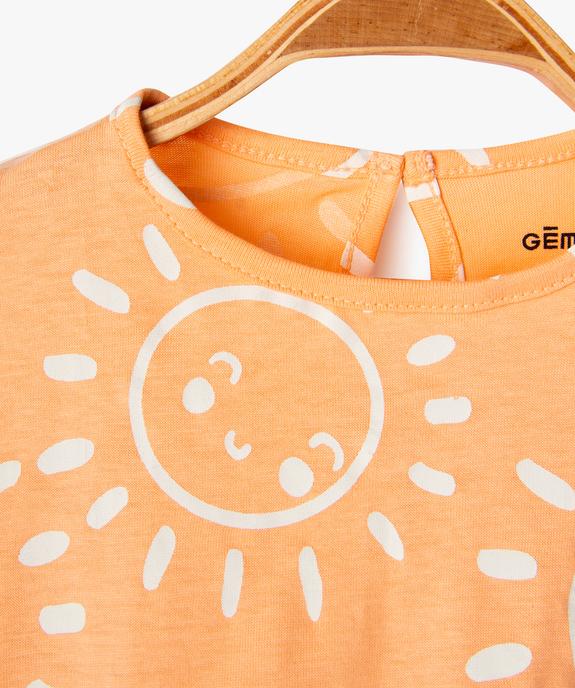 Tee-shirt à manches courtes loose imprimé bébé fille vue3 - GEMO(BEBE DEBT) - GEMO