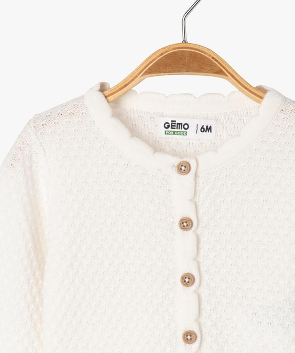 Brassière courte en maille fantaisie bébé fille vue2 - GEMO 4G BEBE - GEMO