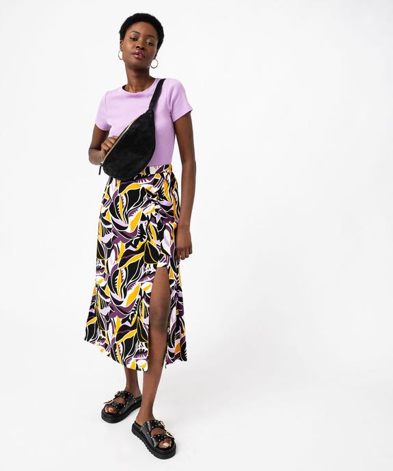 Jupe longue fendue avec boucle sur la hanche femme vue5 - GEMO(FEMME PAP) - GEMO