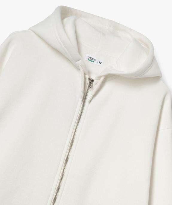 Sweat zippé à capuche fille vue2 - GEMO 4G FILLE - GEMO