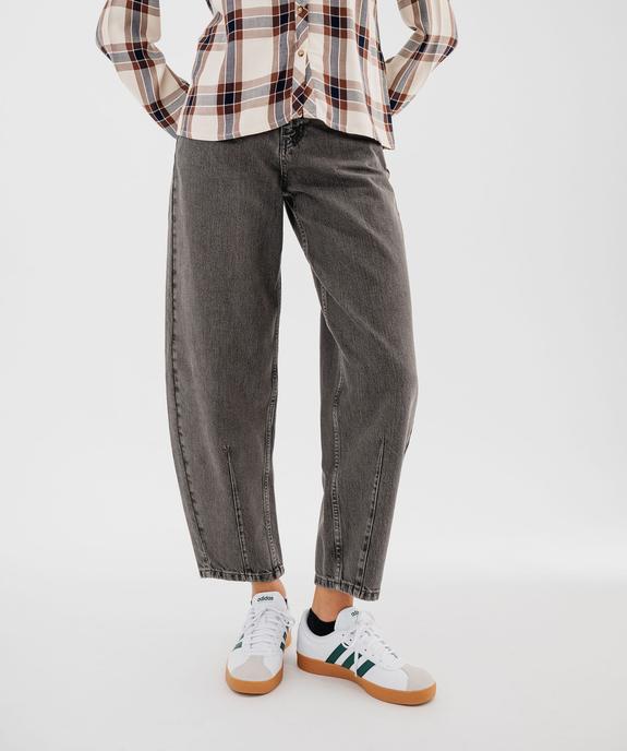 Jean barrel ballon taille normale femme  vue1 - GEMO(FEMME PAP) - GEMO