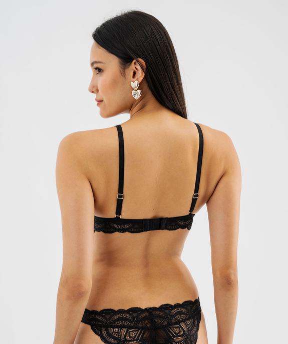 Soutien-gorge triangle push-up en dentelle vue3 - GEMO(HOMWR FEM) - GEMO