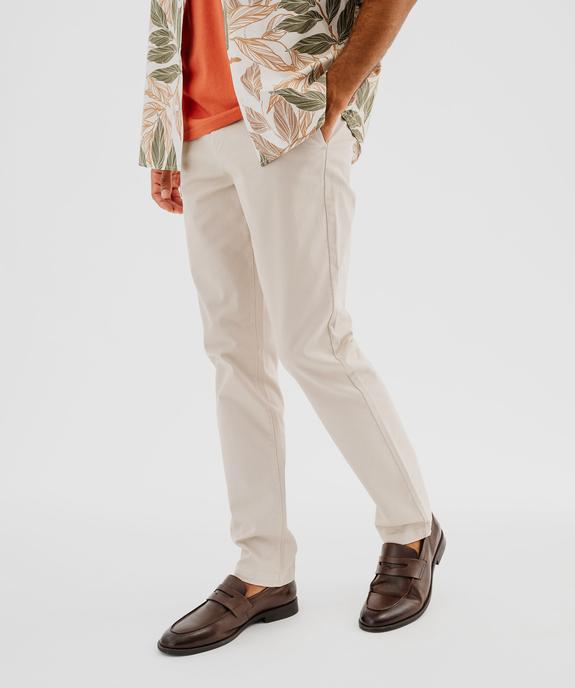 Pantalon chino coupe Slim homme vue1 - GEMO 4G HOMME - GEMO
