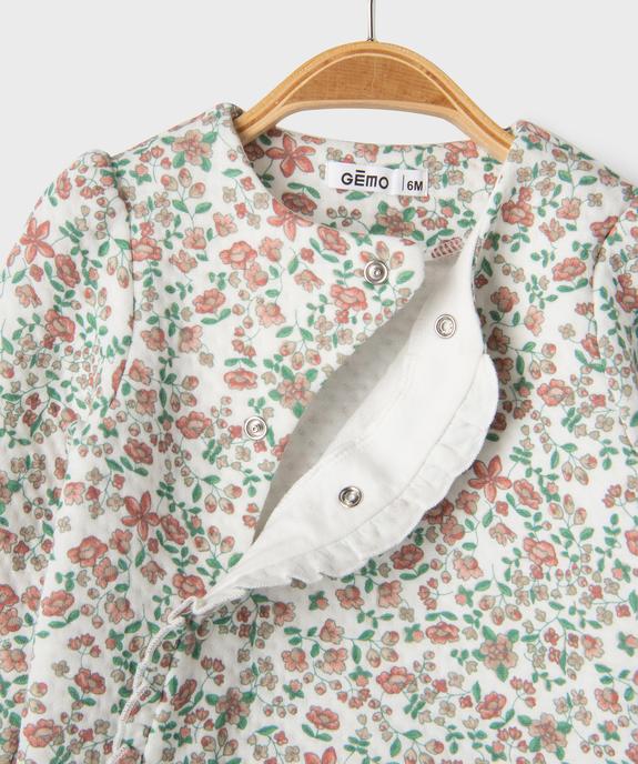 Ensemble 2 pièces bébé fille pyjama et body manches longues  vue4 - GEMO(BB COUCHE) - GEMO