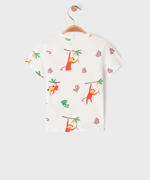 Tee-shirt manches courtes à motifs animaliers bébé garçon vue3 - GEMO 4G BEBE - GEMO