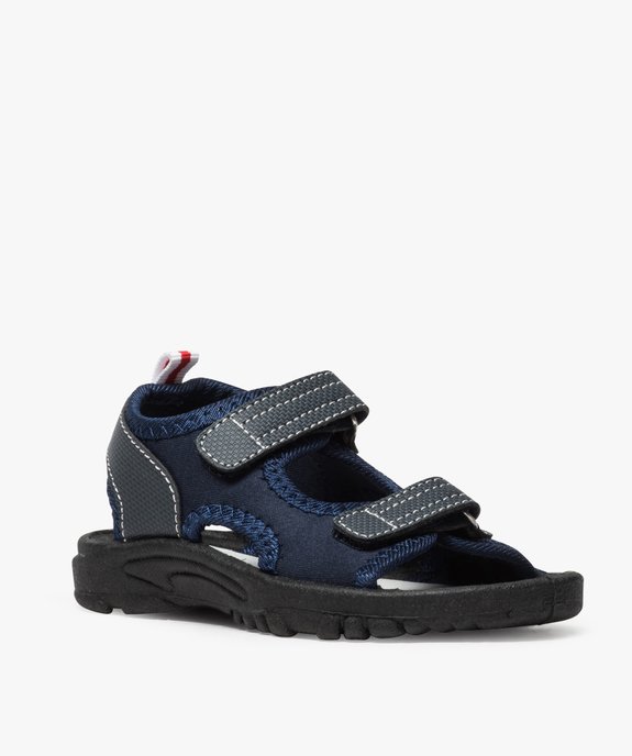 Sandales garçon multi-matières fermeture à scratch vue2 - GEMO (ENFANT) - GEMO
