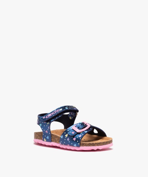 Sandales bébé fille à brides irisées avec motifs - Geox vue2 - GEOX - GEMO