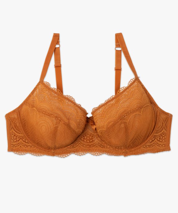 Soutien-gorge emboitant à armatures en dentelle grande taille vue4 - GEMO(HOMWR FEM) - GEMO