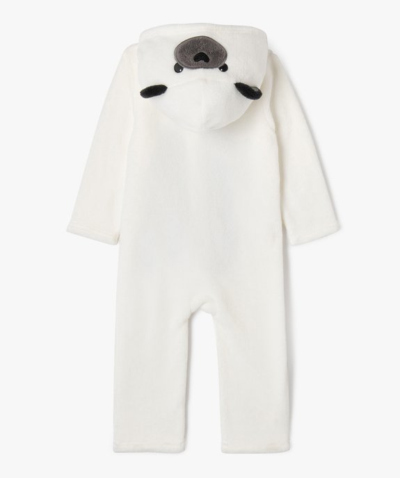 Surpyjama en maille peluche à capuche animée bébé vue5 - GEMO(BB COUCHE) - GEMO
