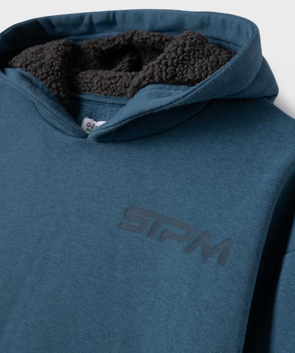 Sweat molletonné avec capuche doublée sherpa garçon  vue2 - GEMO 4G GARCON - GEMO