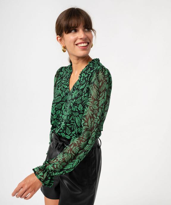 Blouse manches longues fluide imprimée fleurie femme vue1 - GEMO(FEMME PAP) - GEMO