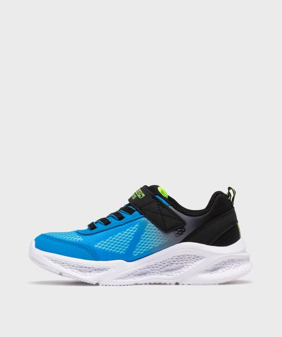 Baskets à scratch avec semelle lumineuse tricolore garçon - Skechers vue3 - SKECHERS - GEMO