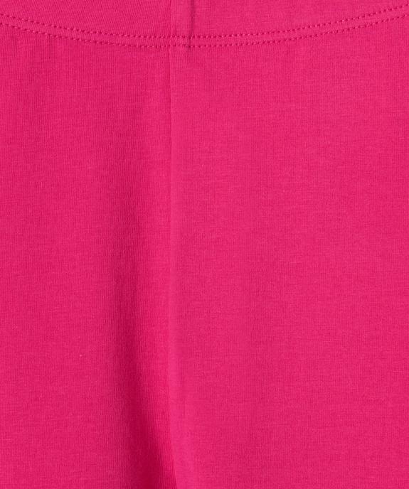 Legging court cycliste uni fille vue5 - GEMO 4G FILLE - GEMO