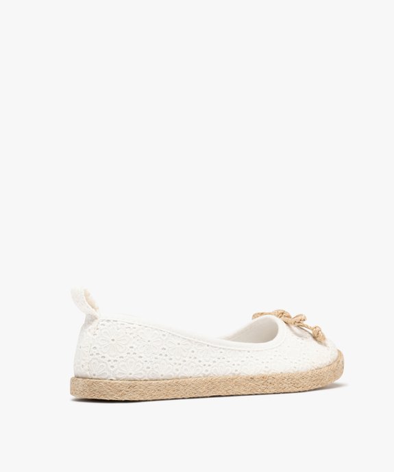Ballerines en toile imprimée à semelle de corde femme vue5 - FOLLOW ME G4G - GEMO