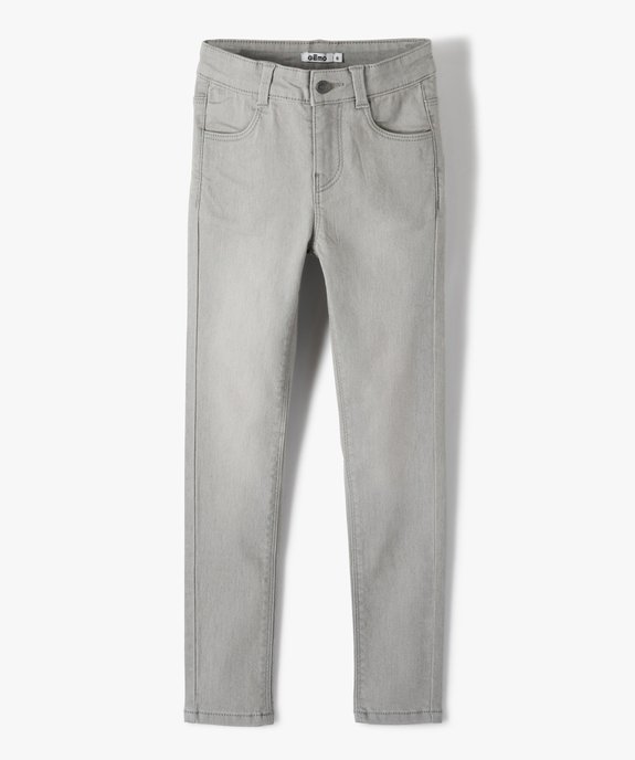Jean fille coupe Skinny extensible vue1 - GEMO 4G FILLE - GEMO