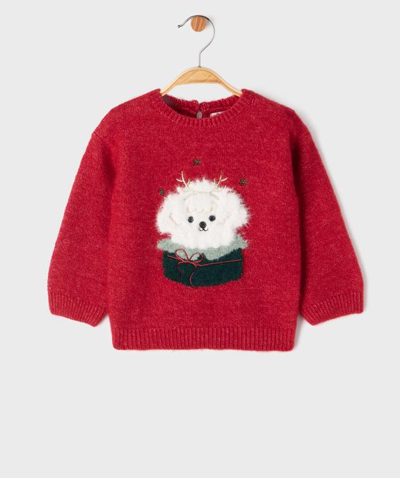 Pull de Noël en maille douce et chaude bébé fille vue1 - GEMO(BEBE DEBT) - GEMO