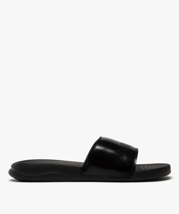 Mules de piscine femme unies à bandeau verni - Puma vue1 - PUMA - GEMO