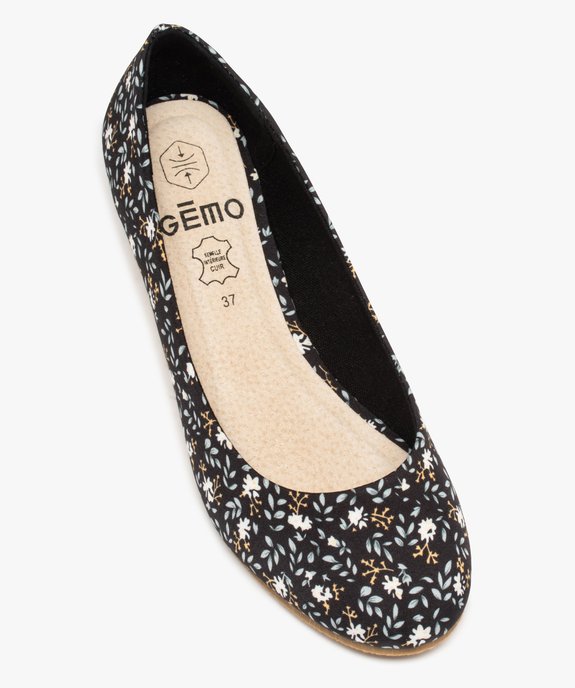 Escarpins femme en toile et talon compensé en corde vue5 - GEMO(URBAIN) - GEMO