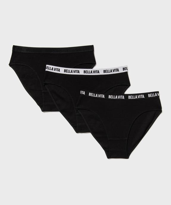 Culottes en maille côtelée avec ceinture fantaisie fille (lot de 3) vue1 - GEMO 4G FILLE - GEMO