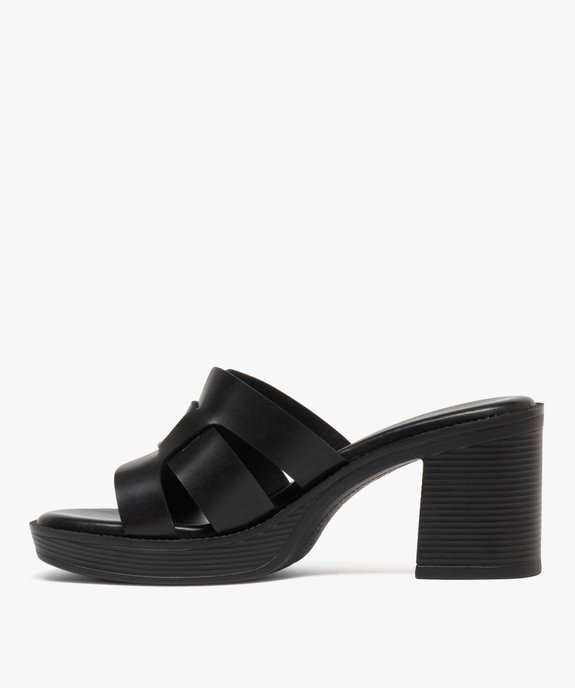 Mules à talon haut et bout ouvert femme vue3 - FOLLOW ME - GEMO