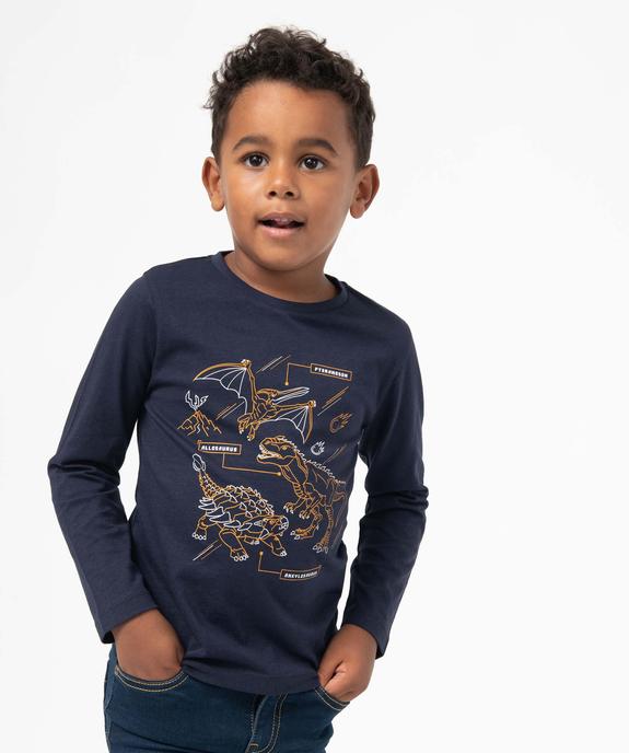 Tee-shirt manches longues imprimé garçon vue1 - GEMO (ENFANT) - GEMO