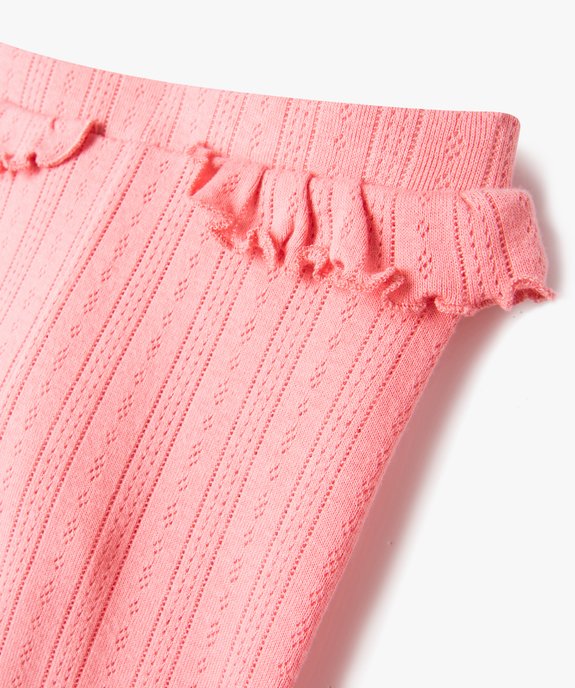 Legging bébé fille ajouré avec volants - LuluCastagnette vue3 - LULUCASTAGNETTE - GEMO