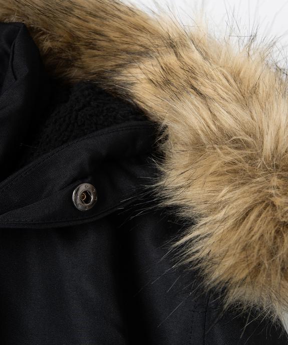 Blouson garçon matelassé avec doublure sherpa et capuche fantaisie vue4 - GEMO 4G GARCON - GEMO