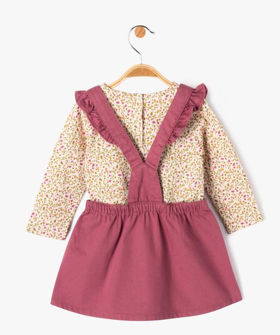 Ensemble 2 pièces bébé fille : robe + tee-shirt à manches longues vue4 - GEMO 4G BEBE - GEMO