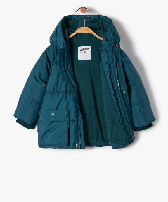 Blouson bébé garçon chaud à capuche et doublure polaire vue2 - GEMO 4G BEBE - GEMO