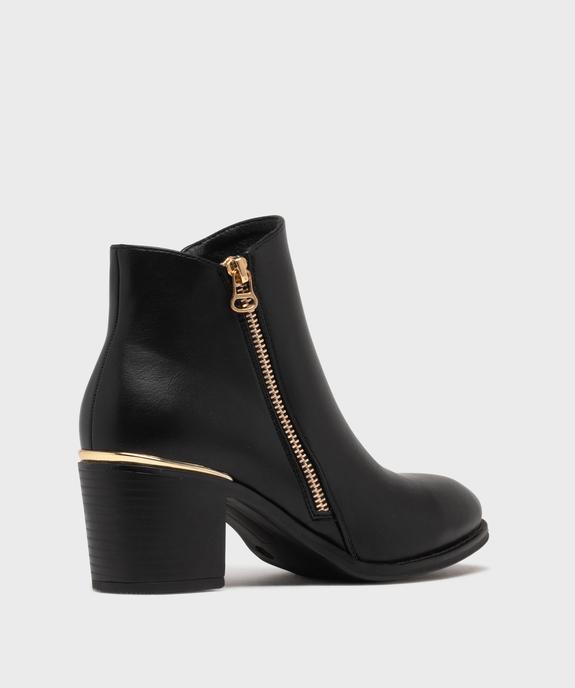 Boots à talon avec zip décoratif femme - Valentina Baldano vue4 - GEMO(URBAIN) - GEMO