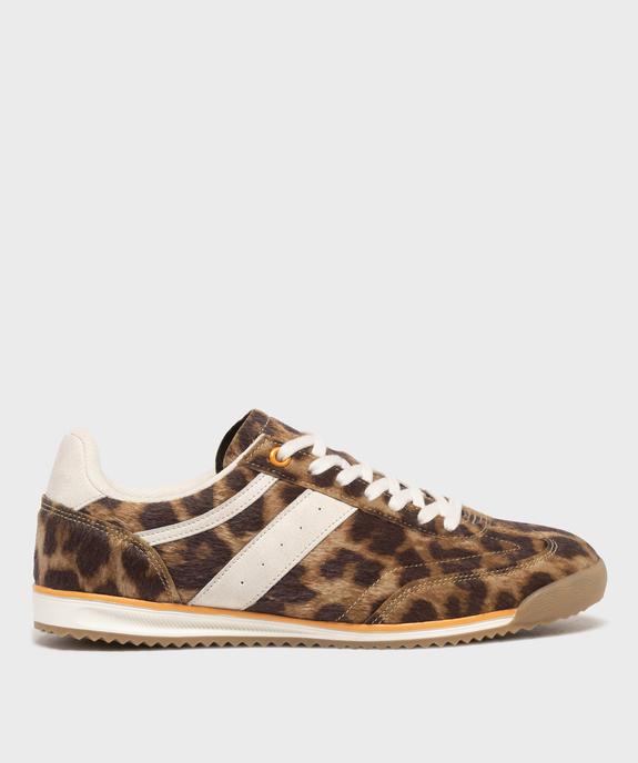 Baskets basses en fourre imitation léopard femme - Camps United vue2 - CAMPS - GEMO