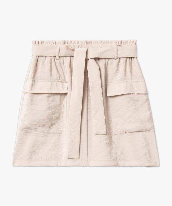Jupe droite courte en modal femme vue4 - GEMO 4G FEMME - GEMO