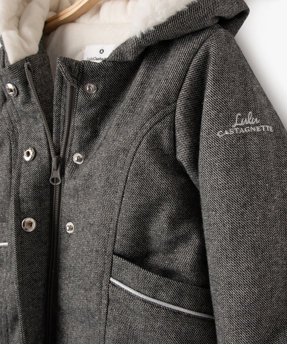 Manteau à capuche doublé peluche bébé fille - LuluCastagnette vue3 - LULUCASTAGNETTE - GEMO