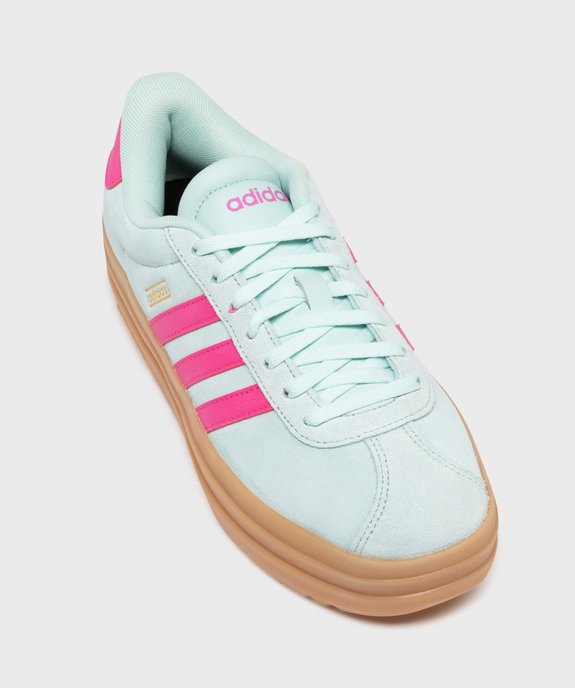 Baskets en cuir VL Court bold avec semelle plateforme femme - Adidas vue5 - ADIDAS - GEMO