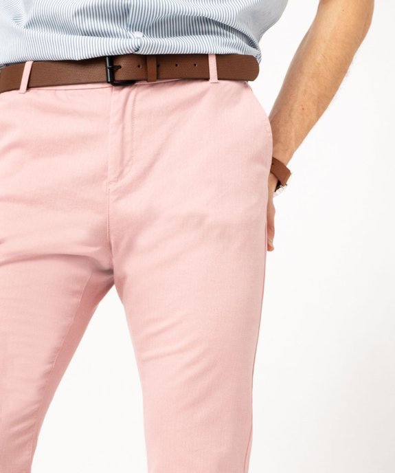Pantalon chino en stretch coupe slim homme vue2 - GEMO 4G HOMME - GEMO